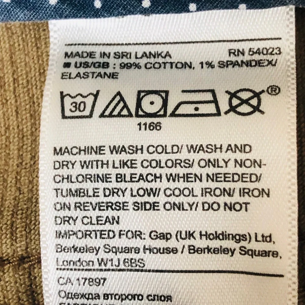 Banana Republic Mens Aiden Corduroy Pants 33 Size‎ 36 x 30 Brown Preppy Comfort
